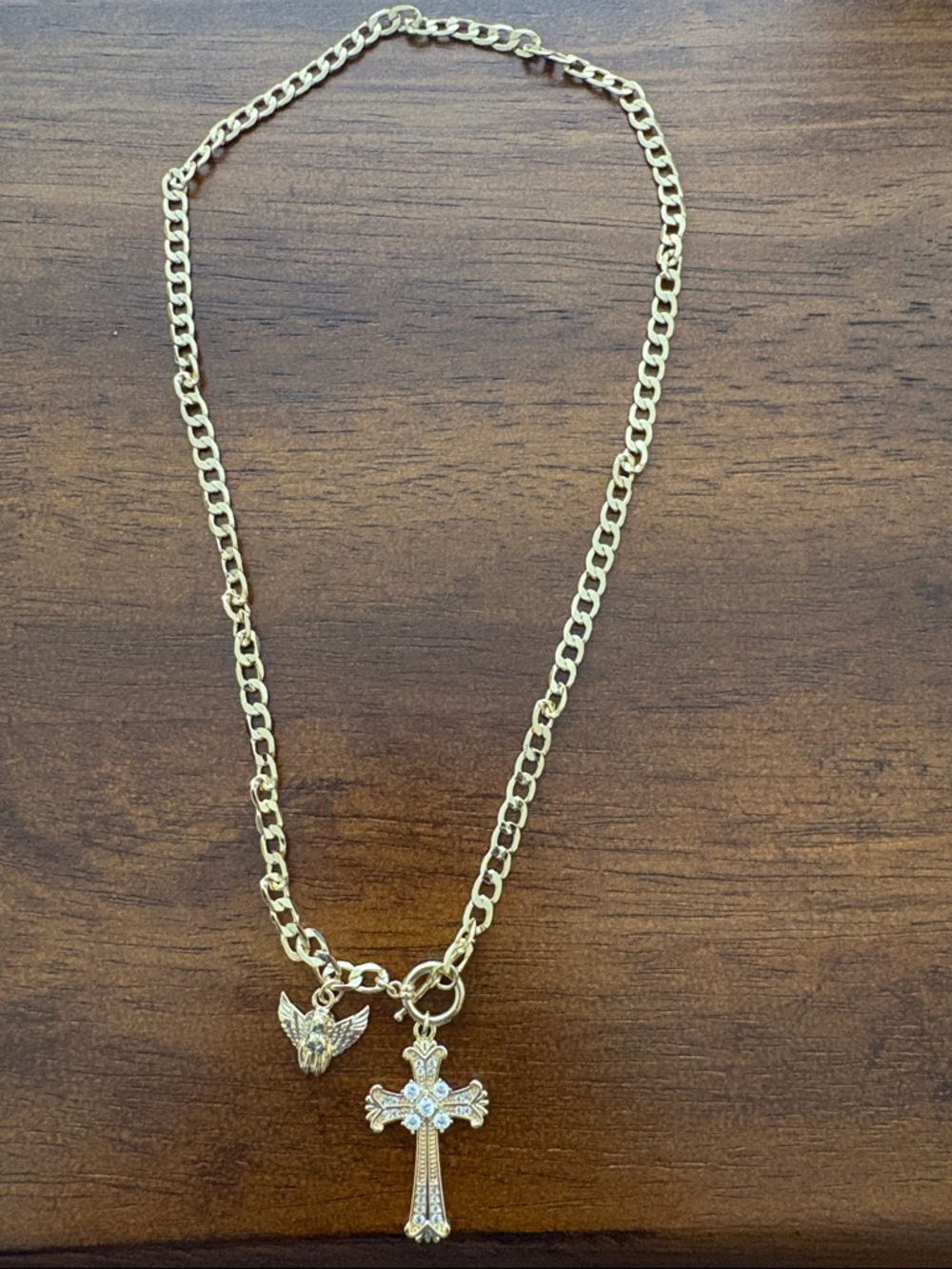 Evry Jewels Gold Tone Pendant Necklace for Women